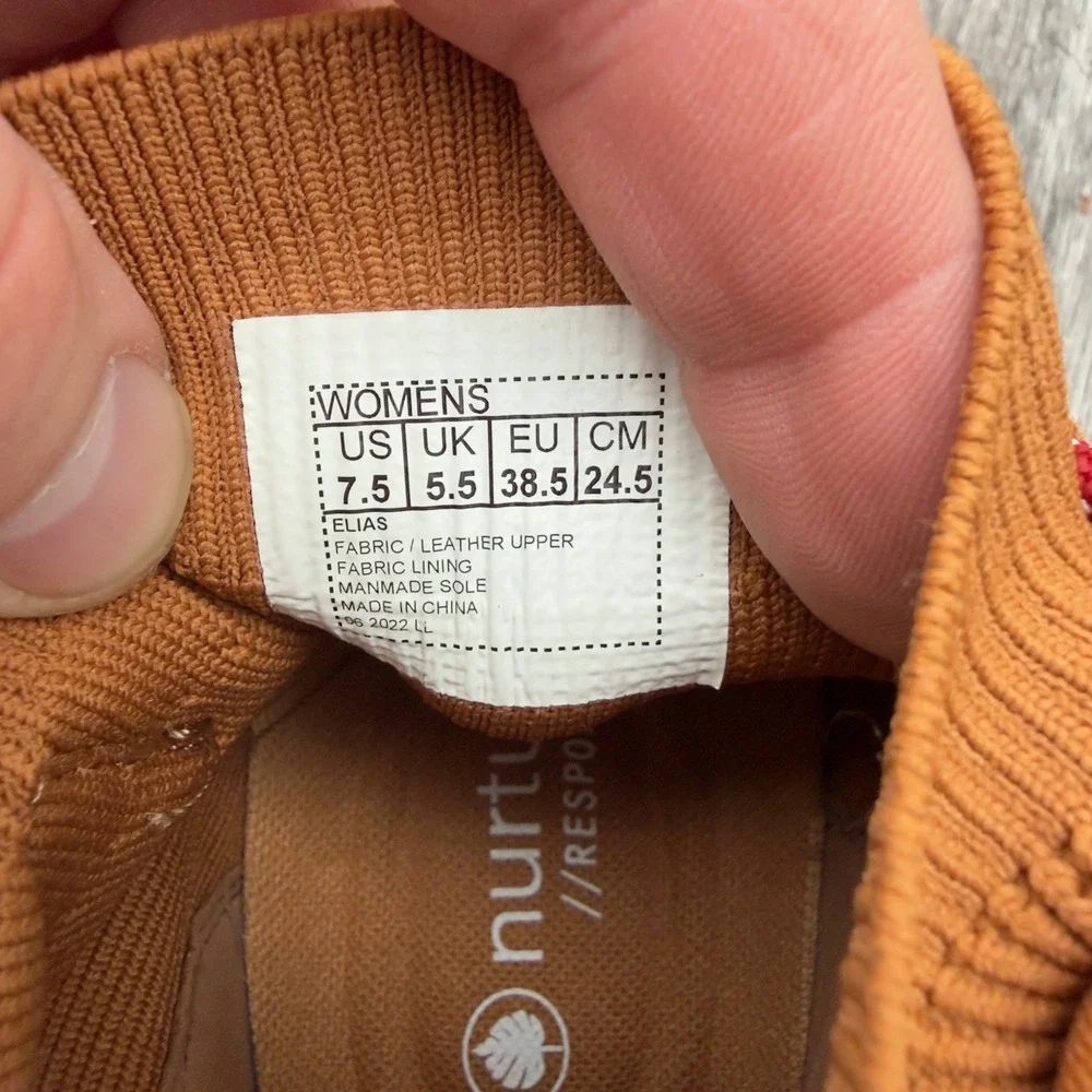Nurture Elias Womens Tan Suede‎ Ripstop High Top Hiking Style Sneakers Size 7.5